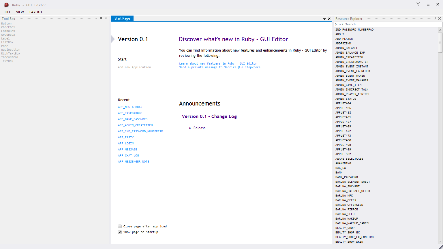 Sedrika - Ruby - GUI Editor 2014 - RaGEZONE Forums