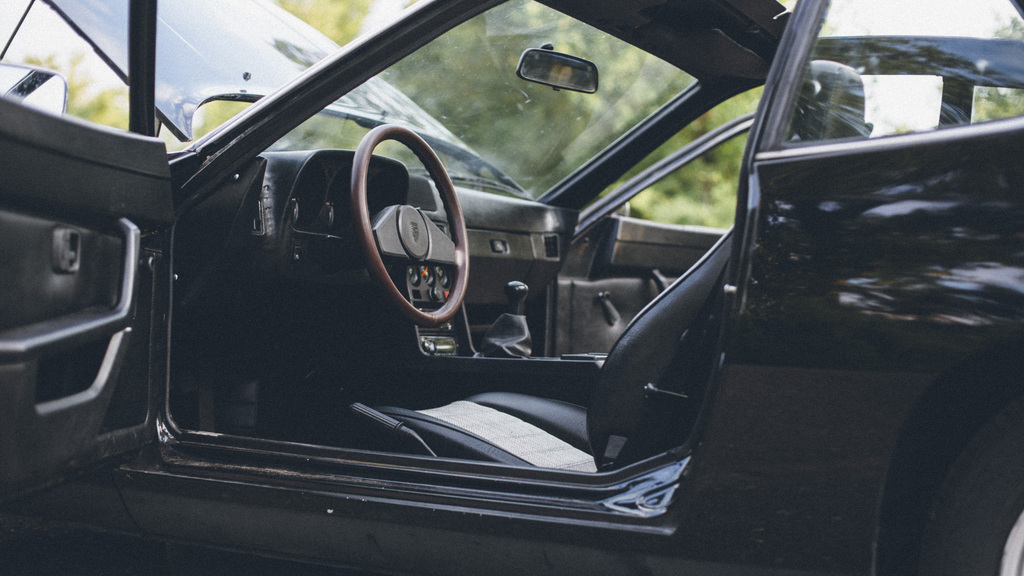 porsche 924 interior steering wheel leather