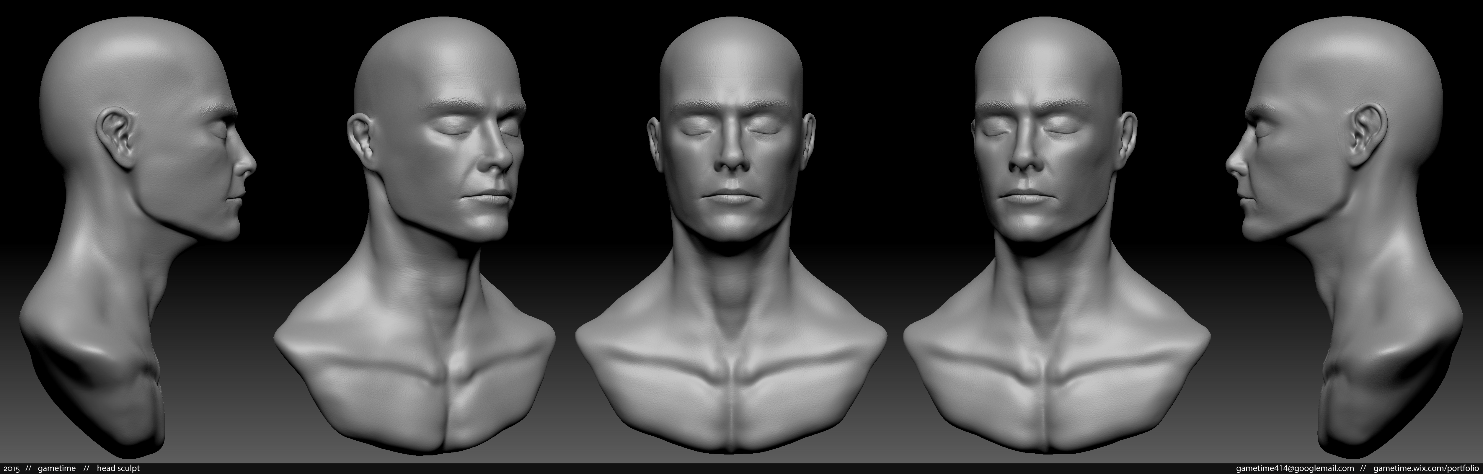 Male Head Sculpt - all out crits. 