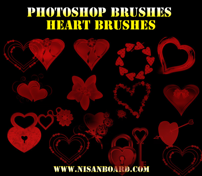 Photoshop Brushes, Photoshop heart Brushes