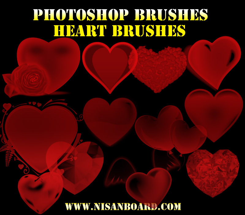 Photoshop Brushes, Photoshop Heart Brushes