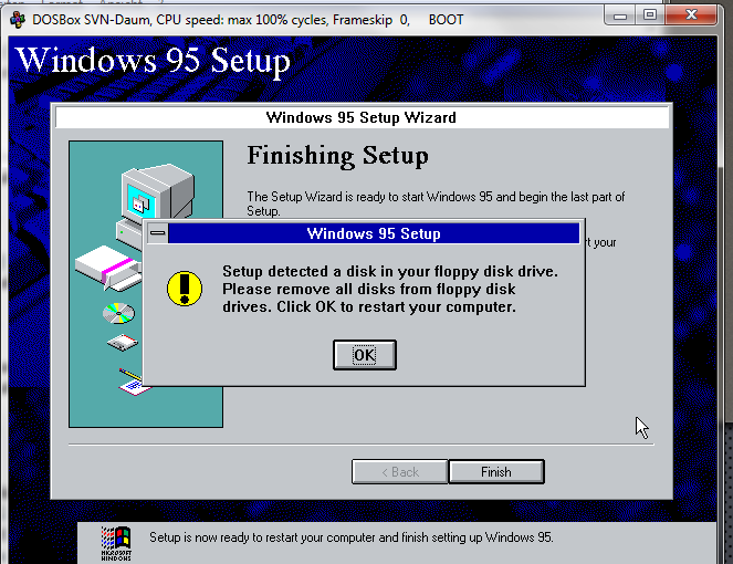 dosbox windows 95 with network