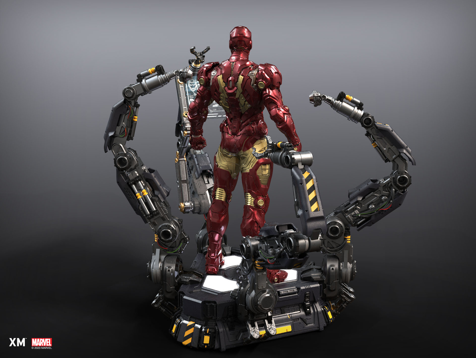 Premium Collectibles : Iron Man Suit-Up 1/4 Statue 20q7icb