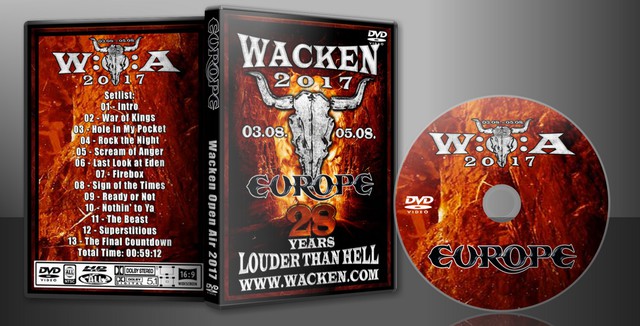 Europe - Wacken Englisch 2017  AC3 DVD - Dorian