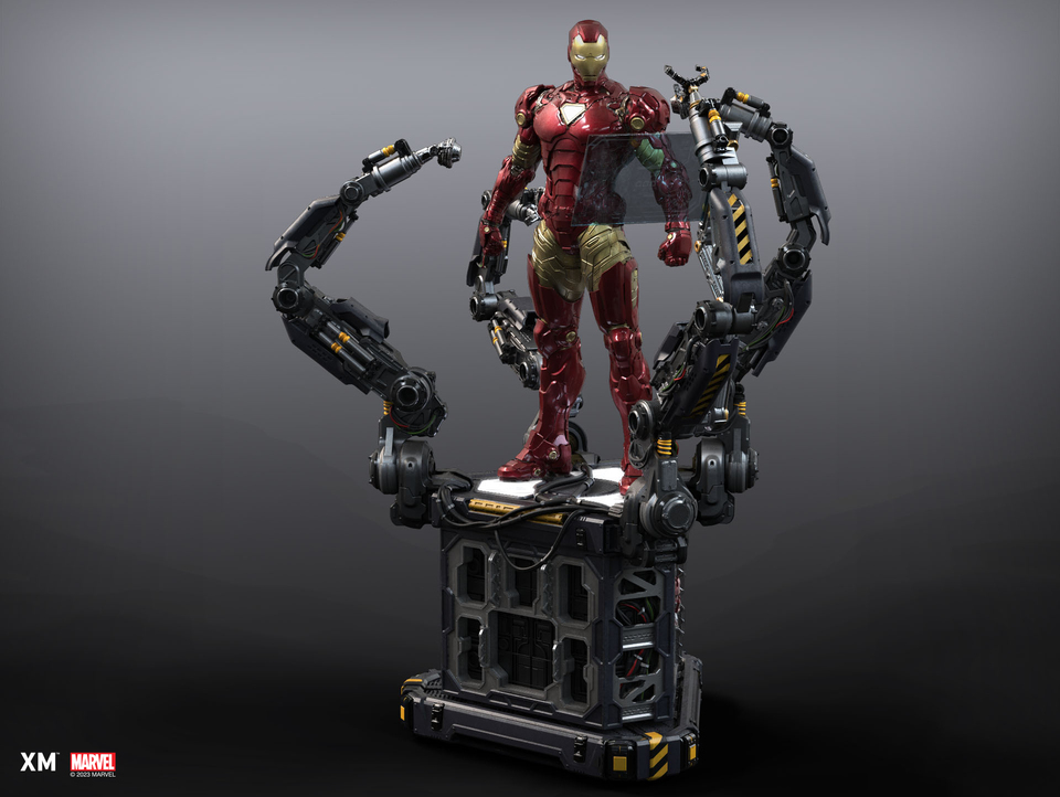 Premium Collectibles : Iron Man Suit-Up 1/4 Statue 2q0cfn