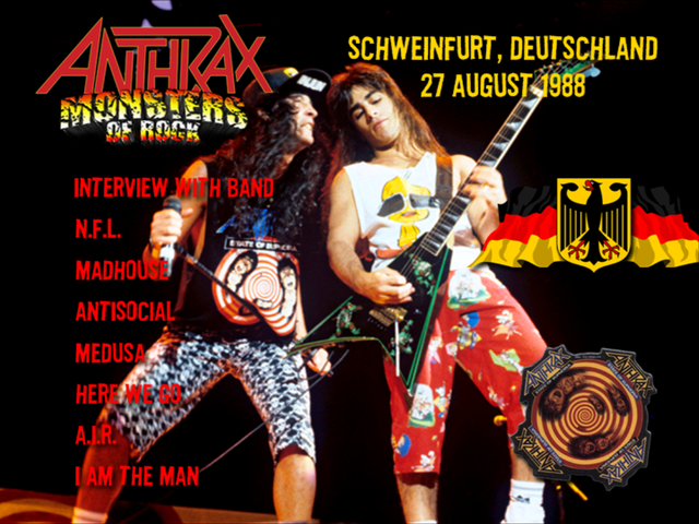 Anthrax - Monsters Of Rock Deutsch 1988 AC3 DVD - Dorian