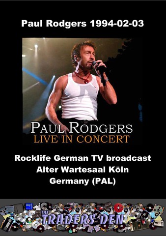 Paul Rodgers - Köln Englisch 1994 AC3 DVD - Dorian