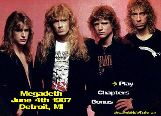 Megadeth - Live in Detroit Englisch 1987  AC3 DVD - Dorian