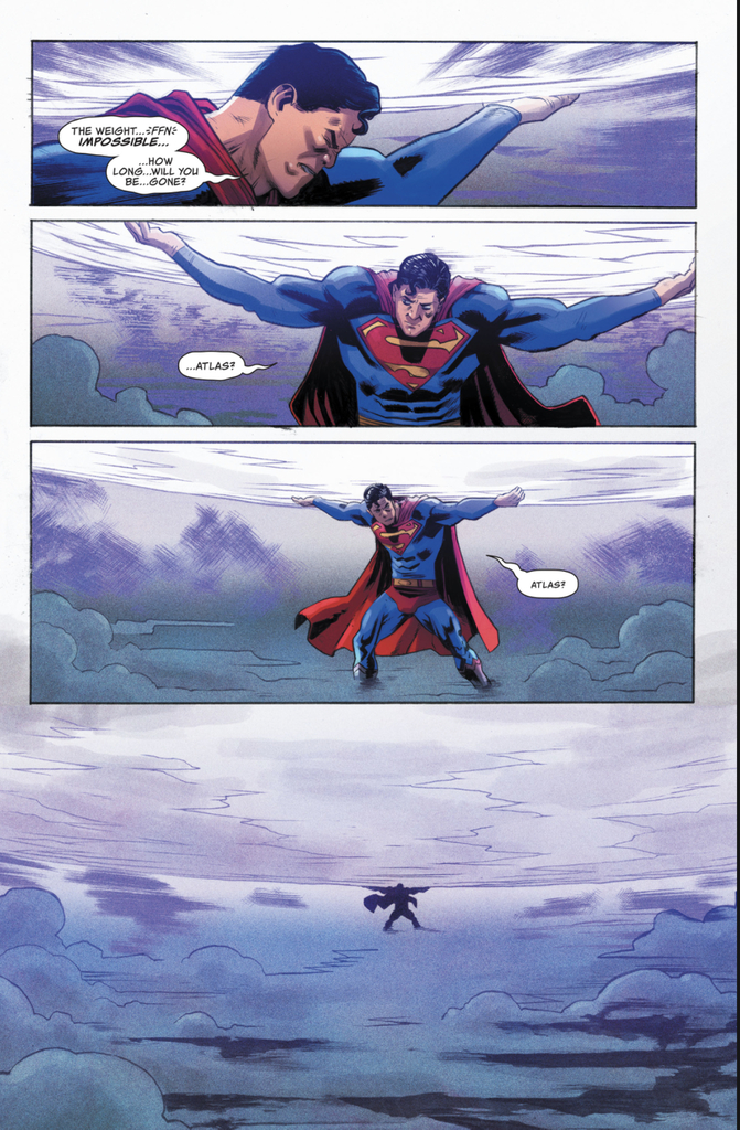 Superman ergue o peso do universo.  834f3f6b-eef1-4dec-97ajbi