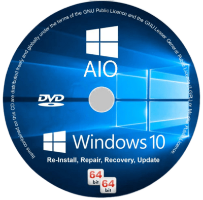 Windows 10 22H2 build 19045.3448 AIO 16in1 Preactivated Sep. 2023