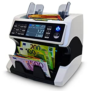 Geldzählmaschine Wertzähler gemischte Banknoten Zähler Summenzähler Geldprüfer
