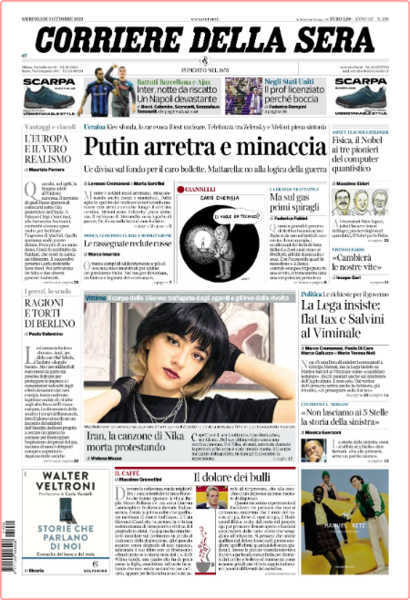 Corriere Della Sera 05 Ottobre 2022