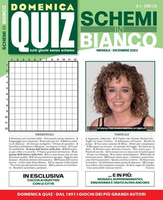 Domenica Quiz Schemi in Bianco N.3 - Dicembre 2023