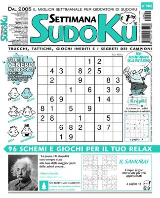 Settimana Sudoku N.902 – 25 Novembre 2022