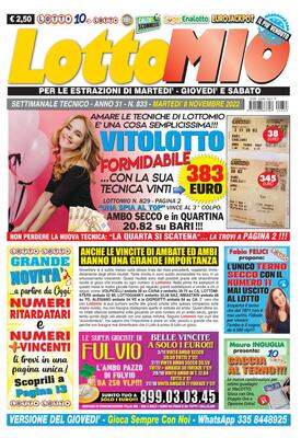 Lottomio N.833 - 8 Novembre 2022