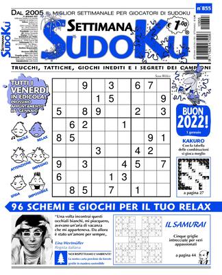 Settimana Sudoku N.855 - 31 Dicembre 2021
