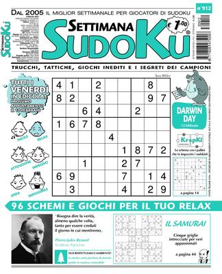 Settimana Sudoku N.912 – 26 Gennaio 2023