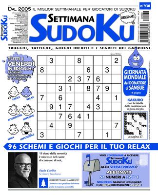 Settimana Sudoku N.930 – 09 Giugno 2023