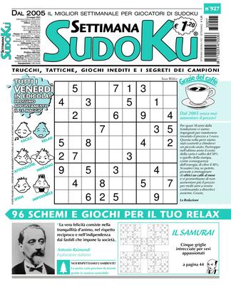 Settimana Sudoku N.927 – 19 Maggio 2023