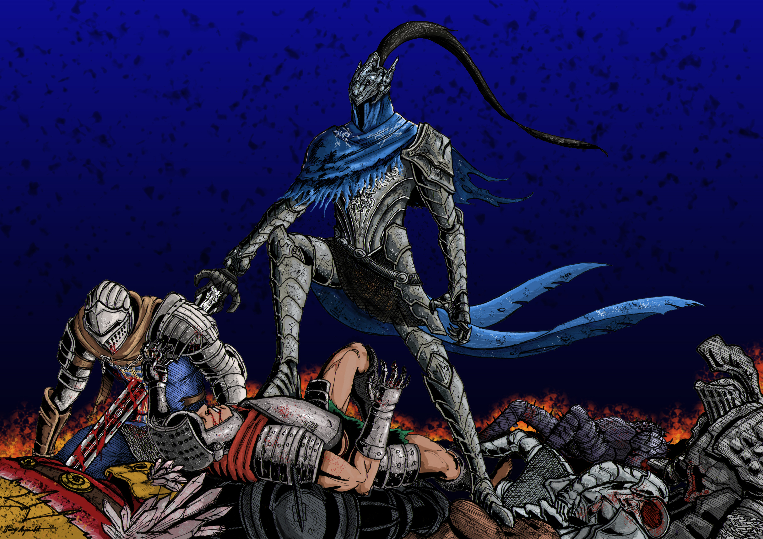 Some Artorias fan art (I didn't see if they were already posted). 