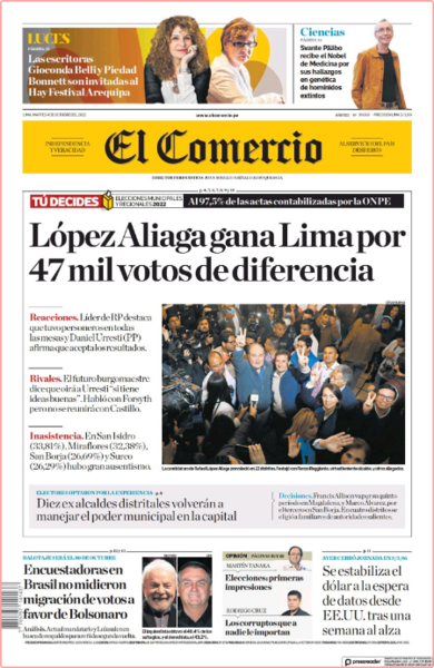 El Comercio Lima 04 Octubre 2022