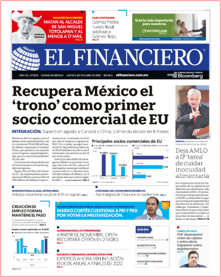 El Financiero Mexico 06 Octubre 2022