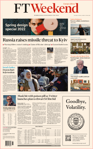 Financial Times (Europe Edition) - No  40,990 [16-17 Apr 2022]