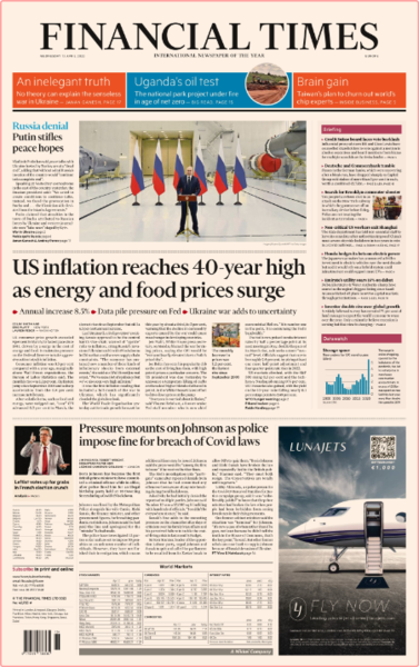 Financial Times (Europe Edition) - No  40,9698 [13 Apr 2022]