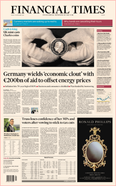 Financial Times (Europe Edition) - No  41,133 [30 Sep 2022]