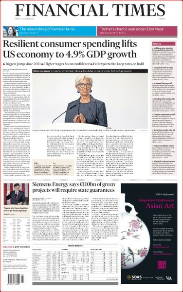 Financial Times (Europe Edition) No  41,465 [27 Oct 2023]