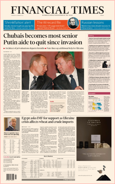 Financial Times (Europe Edition) - No  40,9681 [24 Mar 2022]