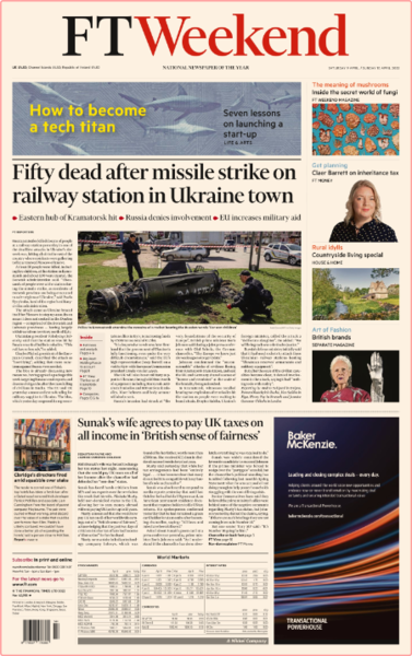 Financial Times (UK Edition) - No  40,9695 [09-10 Apr 2022]