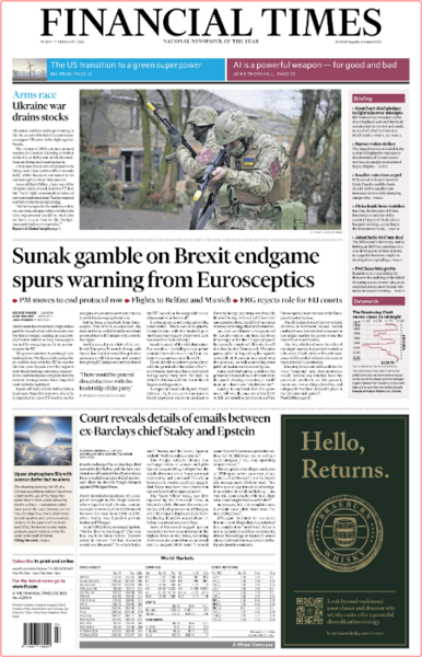 Financial Times (UK Edition) No  41,250 [17 Feb 2023]