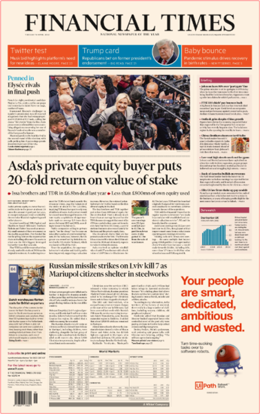 Financial Times (UK Edition) - No  40,992 [19 Apr 2022]
