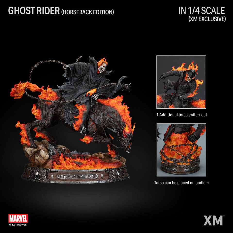 Premium Collectibles : Ghost Rider on Horse Ghost-rider-switchoutisksn