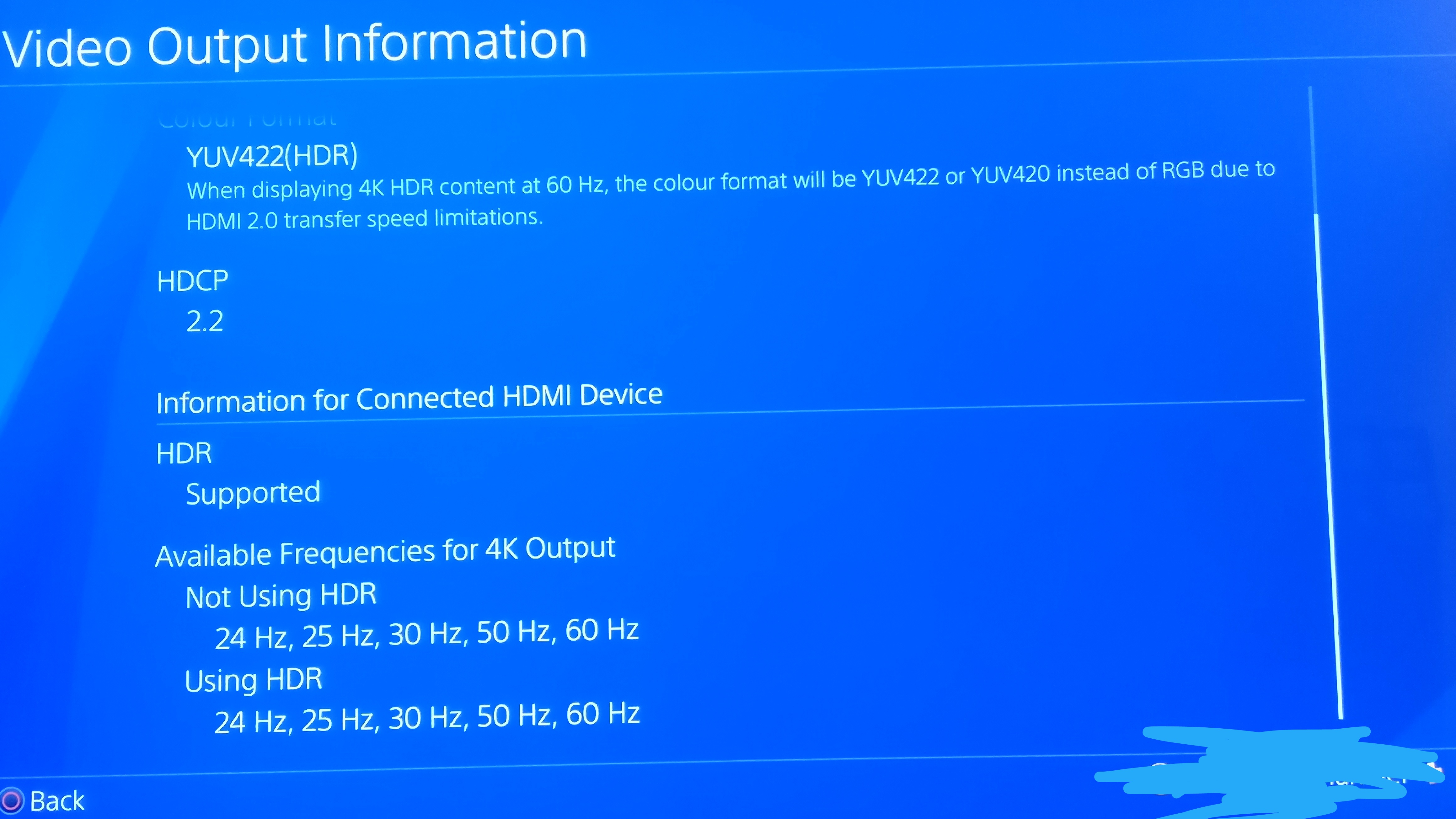 ps4 video output settings 4k
