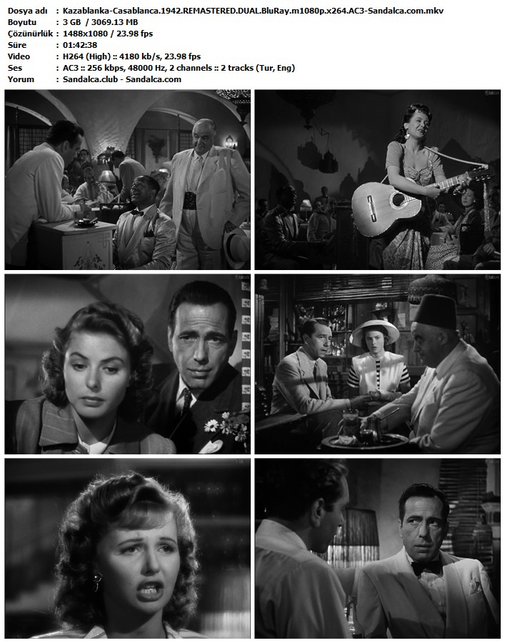 Kazablanka - Casablanca Türkçe Dublaj indir | 1080p DUAL | 1942