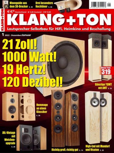 Cover: Klang und Ton Magazine Dezember-Januar No 01 2022