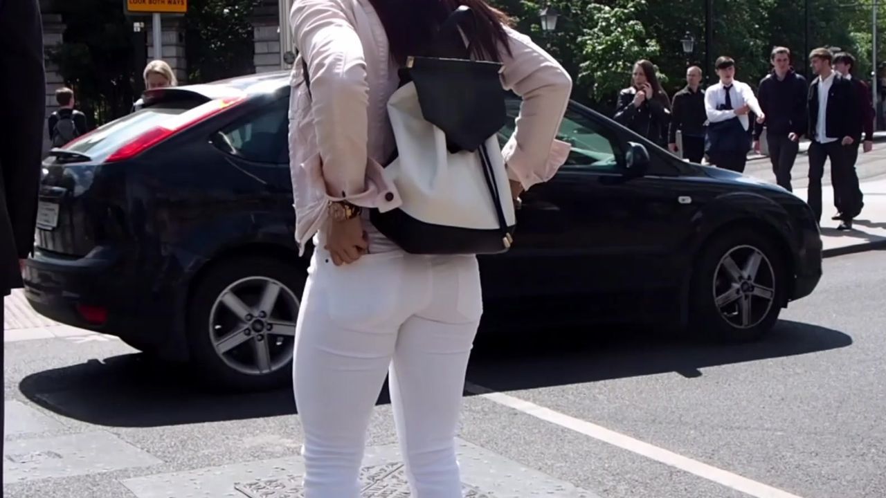 Latina in Tight White Jeans