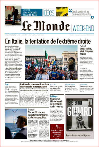 Le Monde - No  24,173 [24 Sep 2022]