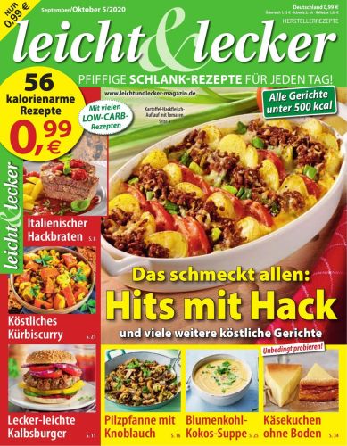 Cover: Leicht und Lecker Magazin September-Oktober No 05 2020