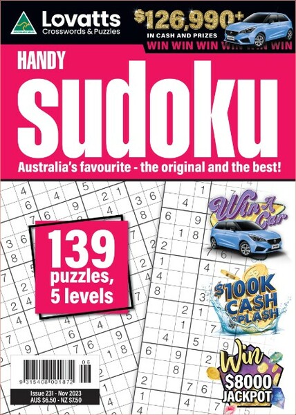 Lovatts Handy Sudoku Issue 231-November 2023