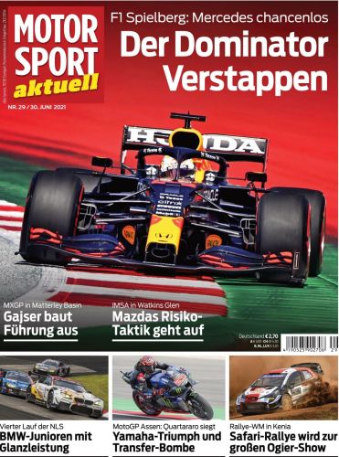 Cover: Motorsport aktuell Magazin No 29 vom 30  Juni 2021
