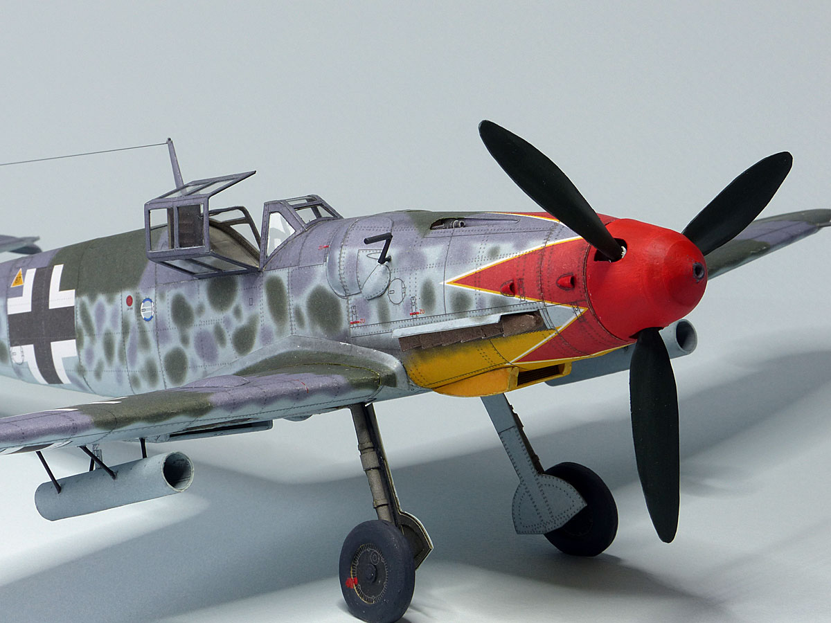 Messerschmitt Bf-109 G5/R2 - Hermann Graf - Kartonowy Kolekcia 1:33 P1000812d9jfw