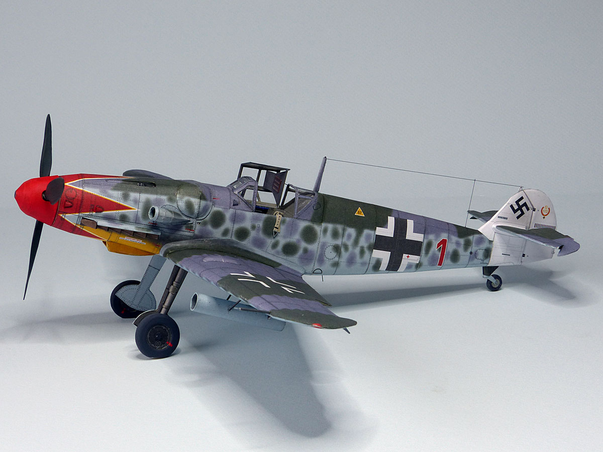 Messerschmitt Bf-109 G5/R2 - Hermann Graf - Kartonowy Kolekcia 1:33 P1000820ifj6m