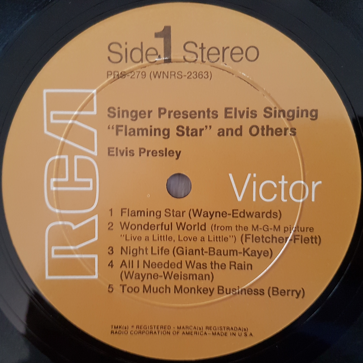 SINGER PRESENTS ELVIS SINGS FLAMING STAR AND OTHERS Prs-2795o3kg9