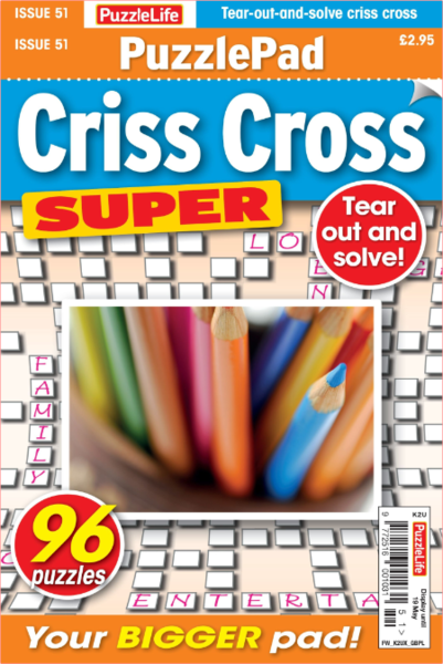 PuzzleLife PuzzlePad Criss Cross Super-21 April 2022