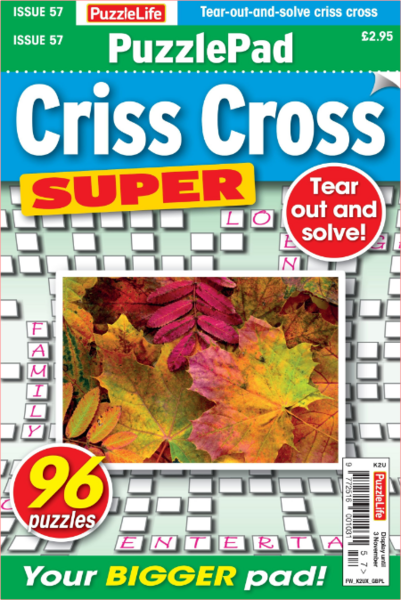 PuzzleLife PuzzlePad Criss Cross Super-06 October 2022