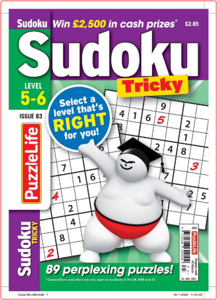 PuzzleLife Sudoku Tricky-February 2023