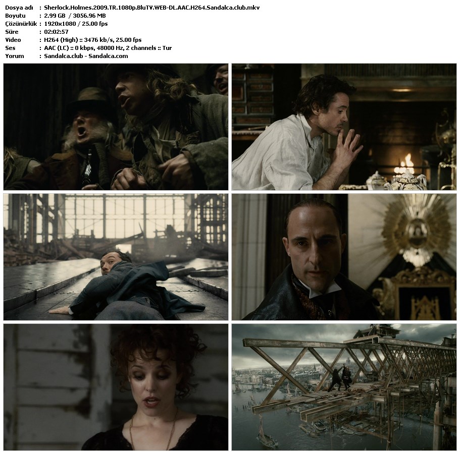 Sherlock Holmes Türkçe Dublaj indir | 1080p | 2009